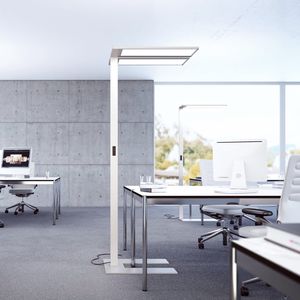lampe sur pied / contemporaine / en aluminium / dimmable