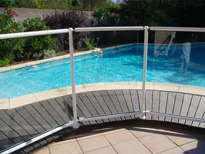 barrière de protection / fixe / en aluminium / de piscine