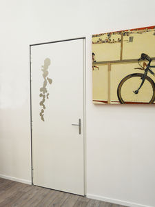 porte d'entrée battante / en aluminium / à isolation thermique / double