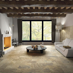 carrelage pour sol / en grès cérame / aspect pierre / écolabel Greenguard®