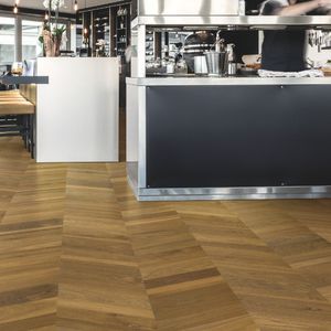 parquet contrecollé / à coller / en chêne / mat