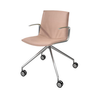 chaise de bureau contemporaine / à roulettes / piètement étoile / avec accoudoirs