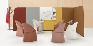 séparateur de bureau au sol / en tissu / modulable
