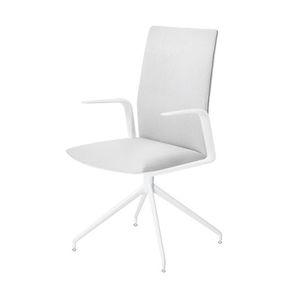 chaise de bureau contemporaine / pivotante / tapissée / avec accoudoirs