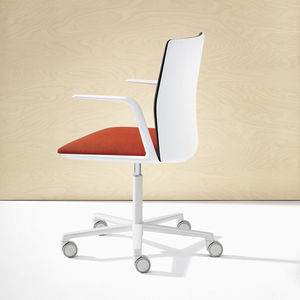 chaise de bureau contemporaine / avec accoudoirs / à roulettes / piètement central