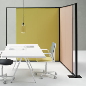 cloison amovible / en tissu / en métal / de bureau