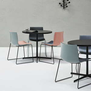 table bistrot contemporaine / en bois / en HPL / en aluminium