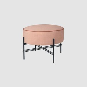 pouf contemporain / en tissu / rond / rectangulaire