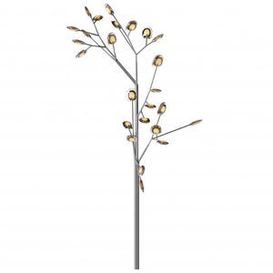 lampe sur pied / contemporaine / en acier inoxydable / en verre