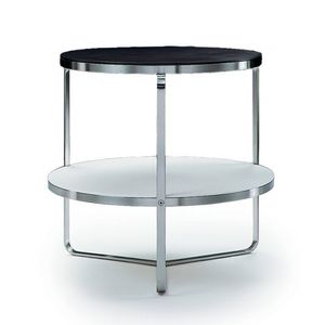 table d'appoint contemporaine / en bois / en métal / rectangulaire