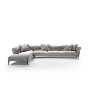 canapé modulable / contemporain / en tissu / en cuir