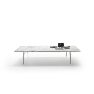 table basse contemporaine / en bois / en métal / en marbre