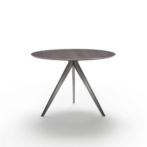 table à manger / contemporaine / en bois laqué / en bois massif