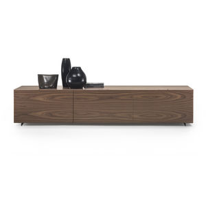 meuble de télévision contemporain / en bois / en verre / en aluminium