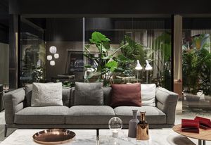 canapé modulable / d'angle / contemporain / en tissu