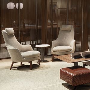fauteuil contemporain / en tissu / en cuir / en métal