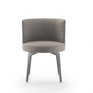 chaise de salle à manger contemporaine / tapissée / avec accoudoirs / avec revêtement amovible