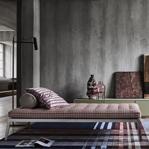 banquette contemporaine / en tissu / en cuir / en métal