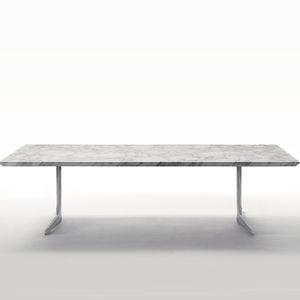 table à manger contemporaine / en bois / en métal / en marbre