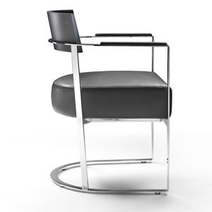 chaise de salle à manger contemporaine / en tissu / en textile résistant à l'eau / en cuir