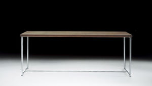table rectangulaire / contemporaine / en bois massif / en verre