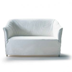 canapé classique / en cuir / en tissu / 2 places