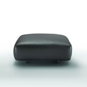 ottoman contemporain / en tissu / en cuir / avec revêtement amovible