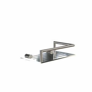 étagère murale / contemporaine / en acier inoxydable / de salle de bain