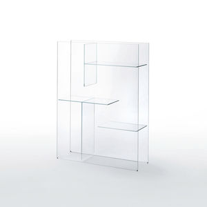 bibliothèque contemporaine / en verre / par Marc Krusin