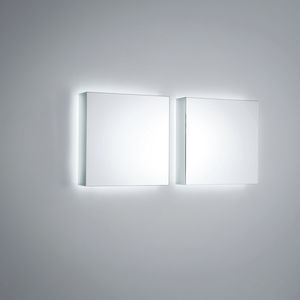 miroir mural / lumineux / contemporain / carré