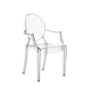 chaise contemporaine / avec accoudoirs / empilable / médaillon
