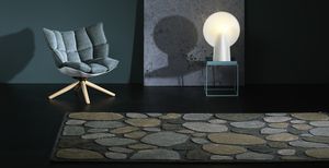 tapis contemporain / à motif / en laine / en lin