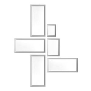 miroir mural / contemporain / rectangulaire / en bois massif