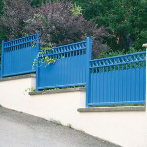 clôture de jardin / à barreaudage / en aluminium / teintée