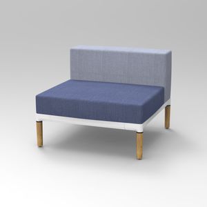 chauffeuse contemporaine / en tissu / en chêne / avec table intégrée