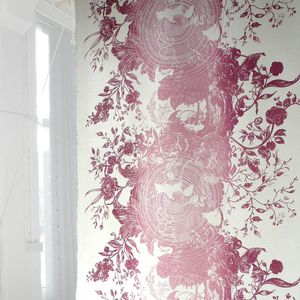 tissu d'ameublement / à fleurs / en coton / en lin