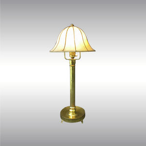 lampe de table / classique / en tissu / en laiton
