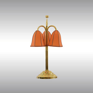 lampe de table / classique / en tissu / en laiton