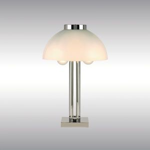 lampe de table / classique / en verre / en nickel