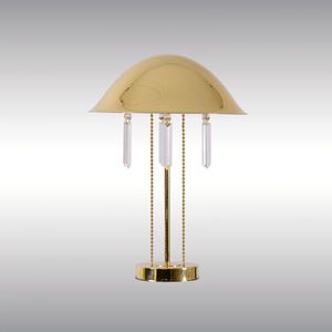 lampe de table / classique / en cristal / en laiton
