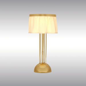 lampe de table / classique / en soie / en nickel