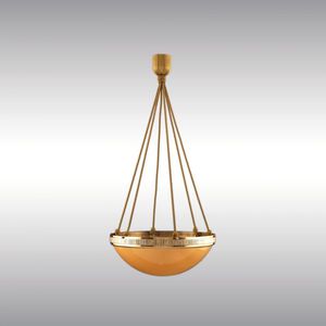 lampe suspension / classique / en laiton / en verre soufflé