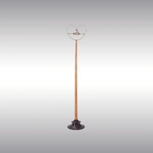 lampe sur pied / classique / en laiton / en hêtre