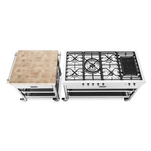 cuisine contemporaine / en acier / en bois / modulaire