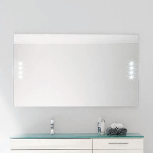 miroir mural / contemporain / rectangulaire / lumineux (LED)
