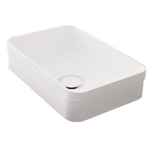 vasque semi-encastrée / rectangulaire / contemporaine
