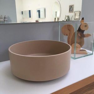 vasque à poser / ronde / en Solid Surface / contemporaine
