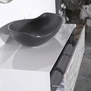 vasque à poser / ovale / contemporaine