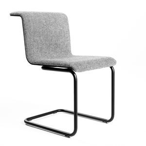 chaise contemporaine / cantilever / tapissée / en tissu