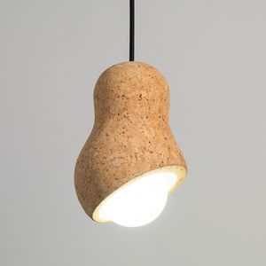 lampe suspension / contemporaine / en liège / à LED